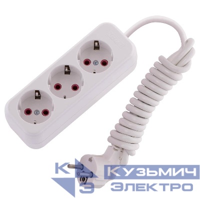 Удлинитель 3х2м с заземл. 16А IP20 Lila LEZARD 720-0302-301