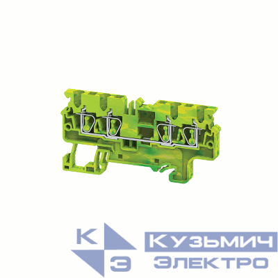 Клемма заземляющая пружинная OptiClip CXG-2.5-QUATTRO-PE-I-(0.2-2.5)-PEN КЭАЗ 331830