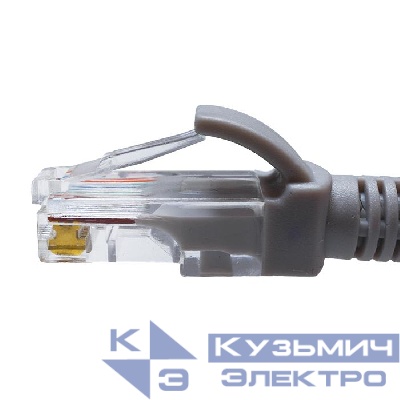 Патч-корд UTP 5e 4х2 26AWG (7х0.16мм) Cu LSZH 5м сер. SUPRLAN 10-0145