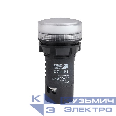 Лампа светодиодная OptiSignal Compact D22 С7-L-F1 бел. 110В AC/DC XB7EV01GP КЭАЗ 362153