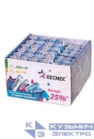 Элемент питания алкалиновый AA/LR6 AAA/LR03 (уп.48шт) КОСМОС KOCLR620BOX