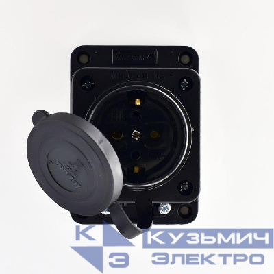 Розетка ОП 16А 2P+PE IP44 220-240В каучук LEZARD 106-0400-0103/103