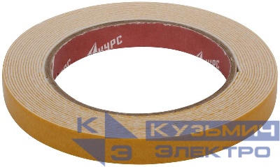 Лента монтажная клейкая на вспененной основе 12ммх5м черн. КУРС 11781