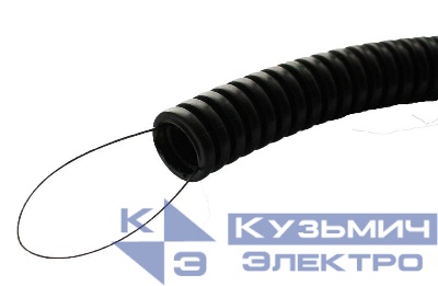 Труба гофрированная ПНД тяжелая d16мм с протяжкой черн. (уп.100м) Урал Пак ГФ-1110016-100