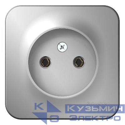 Розетка 1-м ОП Blanca 16А IP20 250В без заземл. без защ. шторок с изолир. пластиной алюм. SE BLNRA000113