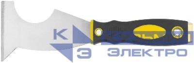 Шпательмногофункциональный профи толщ. лезв. 1мм двухкомп. ручка сметал. бойком усил. сталь 75мм FIT 06678