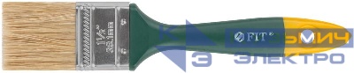 Кисть флейцевая "Контур" натур. светлая щетина пластиковая ручка 1. 5дюйм (38мм) FIT 01164