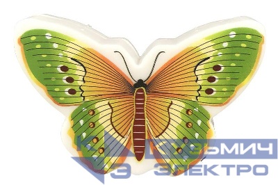 Светильник светодиодный NL-239 "Бабочка" 220В ночник с выкл. зел. Camelion 13814