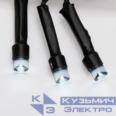 Гирлянда светодиодная "Твинкл Лайт" 6м 40LED бел. 5.1Вт 220-240В IP20 с контроллером 8 режимов провод ПВХ темн. зел. Neon-Night 303-025