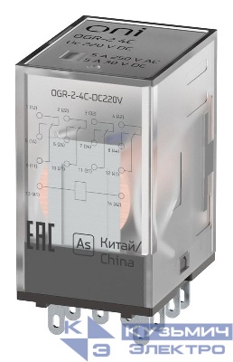 Реле общего назначения OGR-2 4C 220В DC ONI OGR-2-4C-DC220V