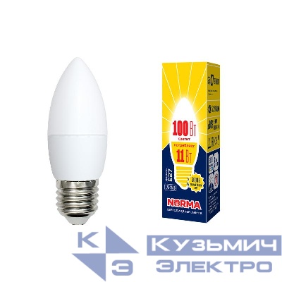 Лампа светодиодная LED-C37-11W/WW/E27/FR/NR Norma 11Вт матовая E27 (упак. картон) Volpe UL-00003815