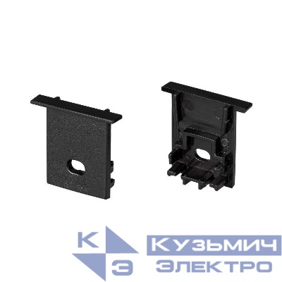 Заглушка SL-COMFORT-1722-F BLACK c отверстием пластик Arlight 031778