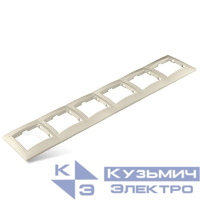 Рамка 6-м Севиль горизонт. сл. кость UNIVersal Б-С1043