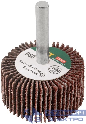 Диск лепестковый для дрели радиальный 40х20х6мм Р80 FIT 39584