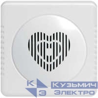 Звонок проводной Сюрприз 12 мелодий с питанием от батареек с кнопкой и проводом 2AAх1.5В 80-90дБА бел. МОНОМАХ СР-02Б