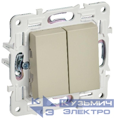 Выключатель 2-кл. SKANDY 10А SK-V04B беж. IEK SK-V20-0-10-K10