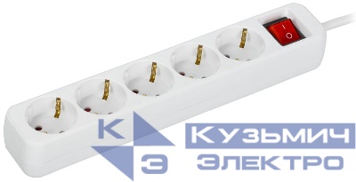Удлинитель 5х3м 16А У05К ПВС 3х1.5 бел. UMA IEK UM-YP10-16-05-03-ZK-K01