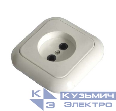 Розетка 1-м СП 16А IP20 без заземл. бел. БЕЛТИЗ РС 16-006