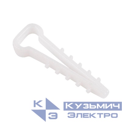Дюбель-хомут 6-12 для плоского кабеля бел. (уп.100шт) Rexant 07-4612