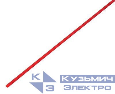Трубка термоусадочная ТУТ нг 1.0/0.5 красн. 1м Rexant 20-1004