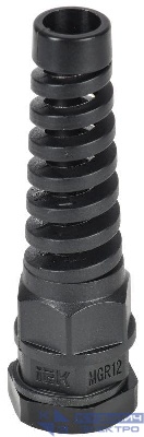 Сальник MGR12 d3-6.5мм IP68 с гибким отводом черн. IEK YSA23-05-12-68-K02