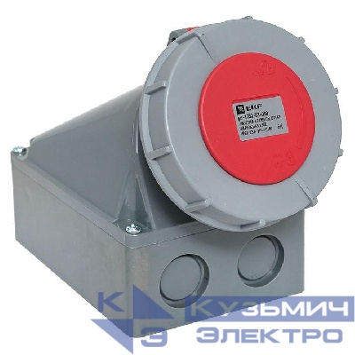 Розетка стационарная наружная 1352 3Р+РЕ+N 63А 380В IP67 PROxima EKF ps-1352-63-380