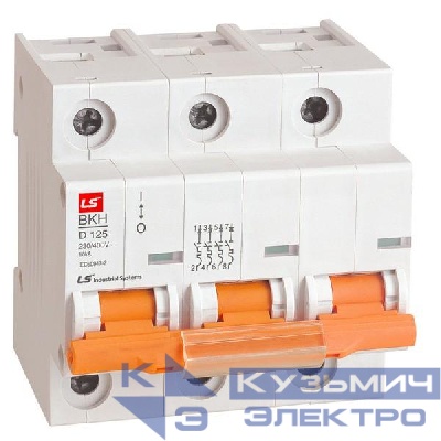 Выключатель автоматический модульный 3п C 80А 6кА BKH LS Electric 061301948B