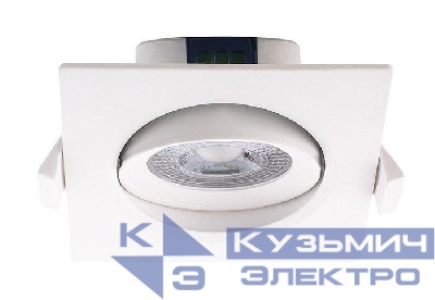 Светильник светодиодный PSP-S 9044 7Вт 3000К IP40 38град. ДВО квадрат. встраив./поворотн. white JazzWay 5022812