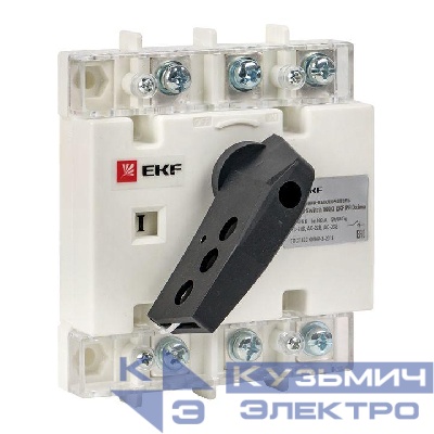 Рубильник-выключатель 3п 100А с рукояткой управления для прямой установки PowerSwitch PROxima EKF psds-100-3