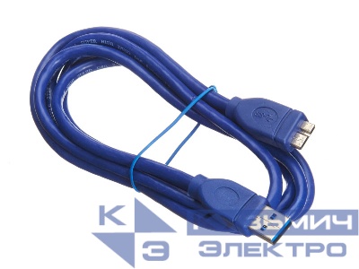 Кабель шт.USB A - шт.micro USB 3.0 (1,5м), синий, блистер. Netko РАСПРОДАЖА