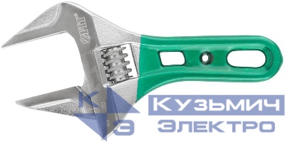 Ключ разводной "Смарт" CrV укороченный узкие губки шкала экстра увелич. захват 155мм 43мм FIT 70213