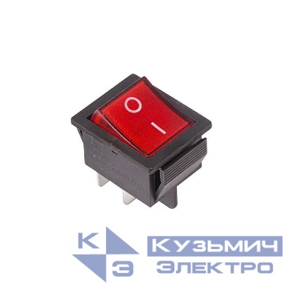 Выключатель клавишный 250В 16А (4с) ON-OFF красн. с подсветкой (RWB-502; SC-767; IRS-201-1) Rexant 36-2330
