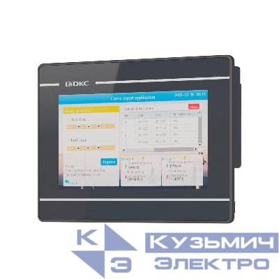 Панель промышленная операторская диагональ 7дюйм 1677М цветов дисплей TFT разрешение 800х480 px порты: 2 COM 1 Micro USB 1 USB 1 Ethernet DKC H1000-T070E