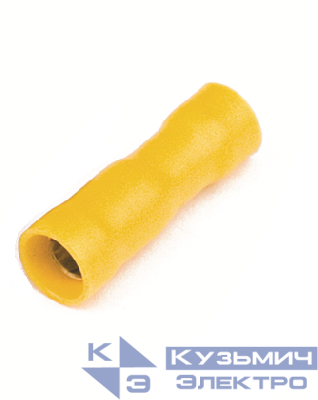 Наконечник цилинд. "розетка" 2.5-6кв.мм отв. d5 желт. (уп.50шт) DKC 2C69P