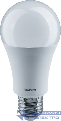 Лампа светодиодная 61 239 NLL-A70/A60-15-230-6.5K-E27 15Вт грушевидная матовая 6500К холод. бел. E27 1275лм 176-264В Navigator 61239