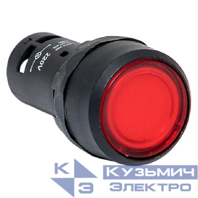 Кнопка SW2C-10D с подсветкой красн. NO EKF sw2c-md-r