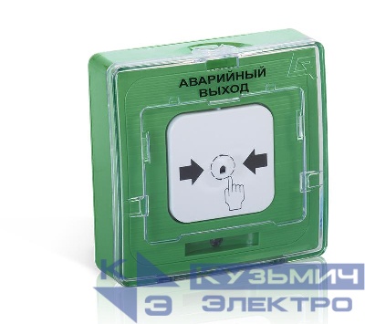 Устройство дистанционного пуска УДП 513-10 исп.1 "АВАРИЙНЫЙ ВЫХОД" зел. Рубеж Rbz-122811
