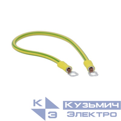 Перемычка медная сеч. 10кв.мм с наконечниками под винт М6 в комплекте с метизами L 500мм DKC SC10L500K