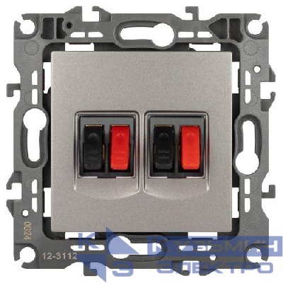 Розетка аудио 2-м Эра12 12-3112-16 титан Эра Б0065674