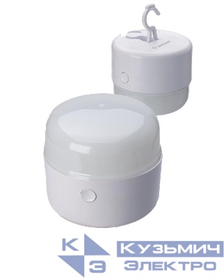 Фонарь аккумуляторный кемпинговый походный 3Вт SMD LED Li-ion 18650 800мА.ч корпус ABS-пластик USB-шнур type C складной крючок для подвешивания матовый рассеиватель КОСМОС KOC613Lit