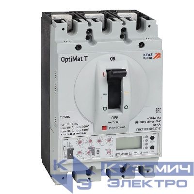 Выключатель автоматический для защиты двигателя 3п 250А OptiMat T250L ETA-M КЭАЗ 355911