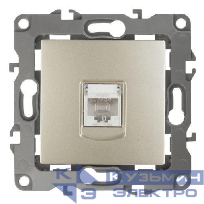 Розетка компьютерная Эра12 12-3107-04 RJ45 шампань Эра Б0014726