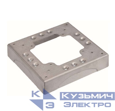 Цоколь для соед. напольного кабель-канала с 4-мя перфорациями 85х18мм Simon Connect алюм. KTA804-8