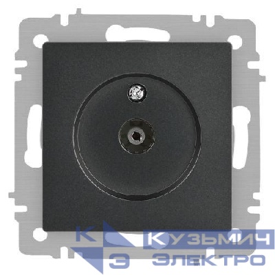 Розетка телевизионная одиночная TV СП Accent 6-301-07 IP20 графит Intro Б0063614