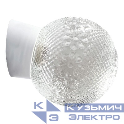 Светильник НББ 64-60-080 "Цветочек" d150 1х60Вт E27 IP20 корпус наклонный бел. Элетех 1005100149