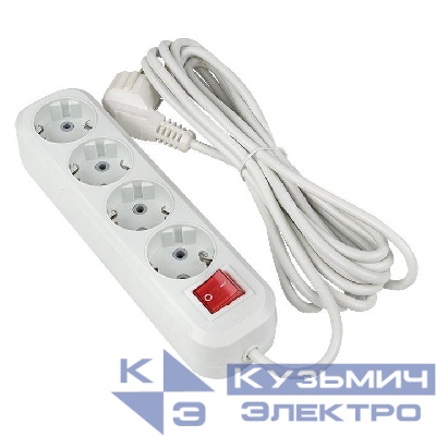Удлинитель 4х3м с заземл. 16А IP20 Эксперт 3.0кВт с выкл. ПВС 3х1 EKF UBA16-310-4-03i