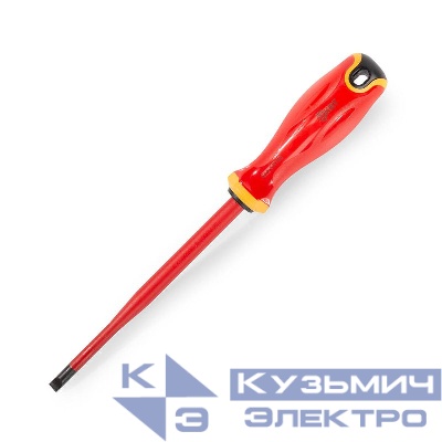 Отвертка диэлектрическая шлицевая 6.5х150 СЛИМ КВТ 103005