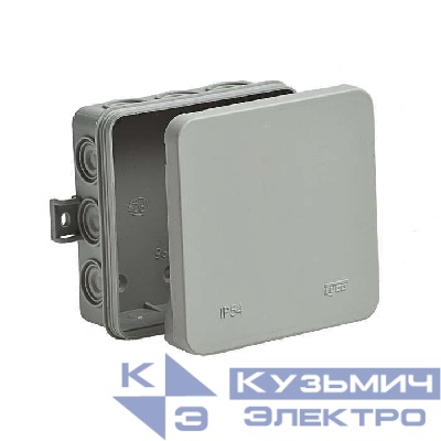 Коробка распределительная ОП 100х100х35мм IP54 12 вводов сер. Ruvinil 67095
