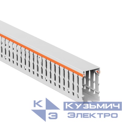 Кабель-канал перфорированный 25х40 L2000 RLHF6 без галогенов свет. сер. DKC 01163RLHF