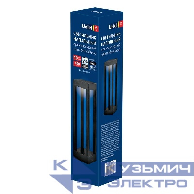 Светильник светодиодный архитектурный ULU-T06A-10W/3000К IP65 BLACK уличный напольный теплый бел. свет корпус сер. Uniel UL-00006814